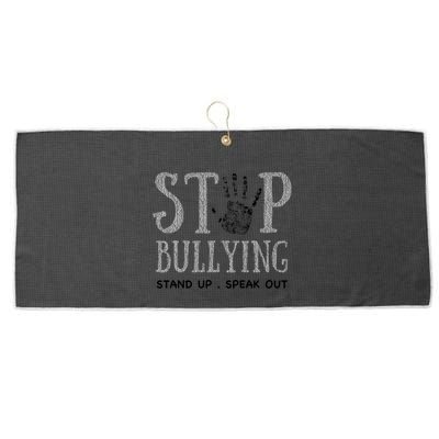 Bullying Prevention Unity Day Orange Peace Love Respect Large Microfiber Waffle Golf Towel