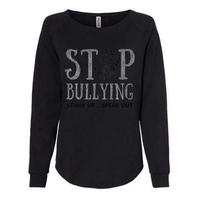 Bullying Prevention Unity Day Orange Peace Love Respect Womens California Wash Sweatshirt