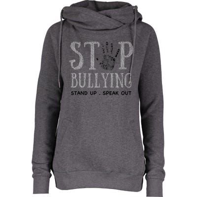 Bullying Prevention Unity Day Orange Peace Love Respect Womens Funnel Neck Pullover Hood