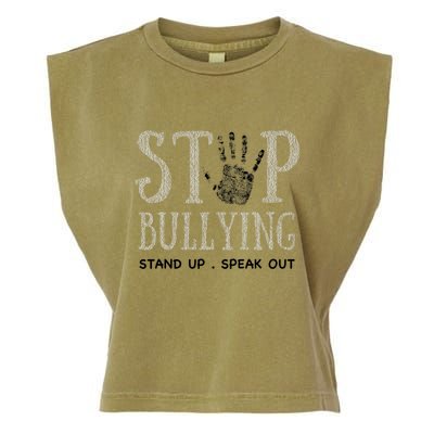 Bullying Prevention Unity Day Orange Peace Love Respect Garment-Dyed Women's Muscle Tee