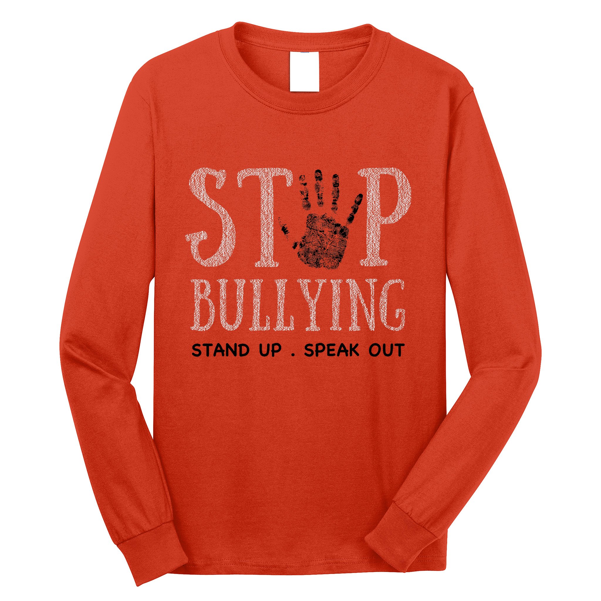 Bullying Prevention Unity Day Orange Peace Love Respect Long Sleeve Shirt