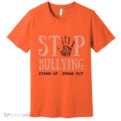 Bullying Prevention Unity Day Orange Peace Love Respect Premium T-Shirt