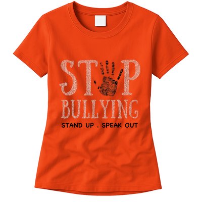 Bullying Prevention Unity Day Orange Peace Love Respect Womens T-Shirt