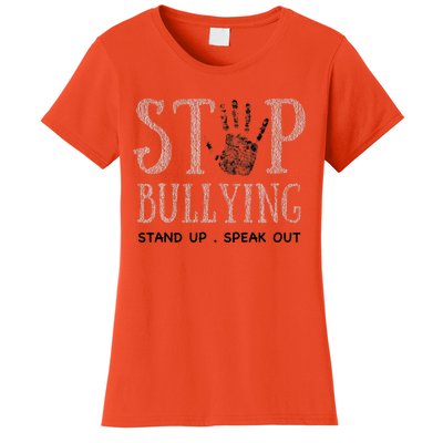 Bullying Prevention Unity Day Orange Peace Love Respect Women's T-Shirt