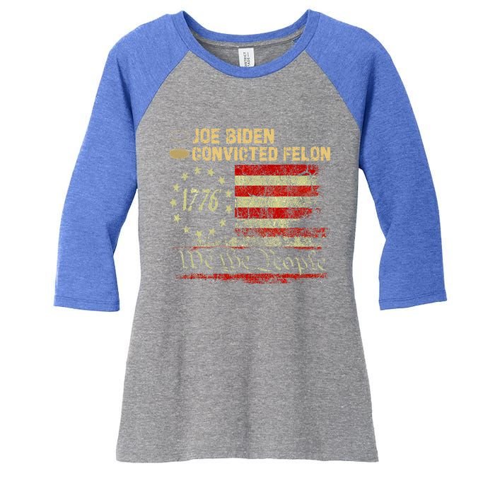 Ballot Paper Voting For Trump Women's Tri-Blend 3/4-Sleeve Raglan Shirt