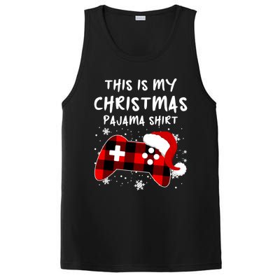 Buffalo Plaid Video Game Santa This Is My Christmas Pajama Cool Gift PosiCharge Competitor Tank