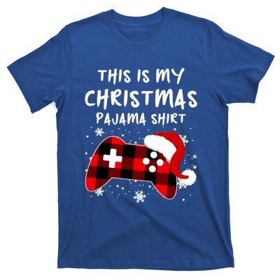 Buffalo Plaid Video Game Santa This Is My Christmas Pajama Cool Gift T-Shirt