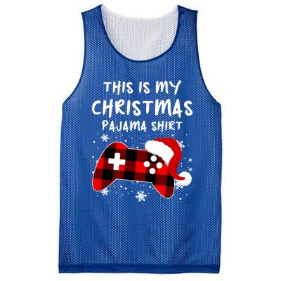 Buffalo Plaid Video Game Santa This Is My Christmas Pajama Cool Gift Mesh Reversible Basketball Jersey Tank