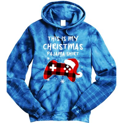 Buffalo Plaid Video Game Santa This Is My Christmas Pajama Cool Gift Tie Dye Hoodie