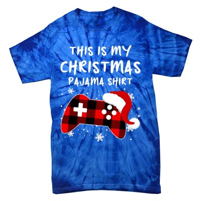 Buffalo Plaid Video Game Santa This Is My Christmas Pajama Cool Gift Tie-Dye T-Shirt