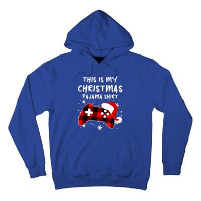 Buffalo Plaid Video Game Santa This Is My Christmas Pajama Cool Gift Tall Hoodie