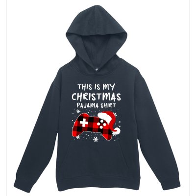 Buffalo Plaid Video Game Santa This Is My Christmas Pajama Cool Gift Urban Pullover Hoodie