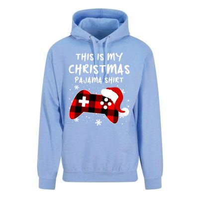 Buffalo Plaid Video Game Santa This Is My Christmas Pajama Cool Gift Unisex Surf Hoodie