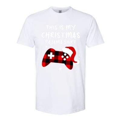 Buffalo Plaid Video Game Santa This Is My Christmas Pajama Cool Gift Softstyle CVC T-Shirt