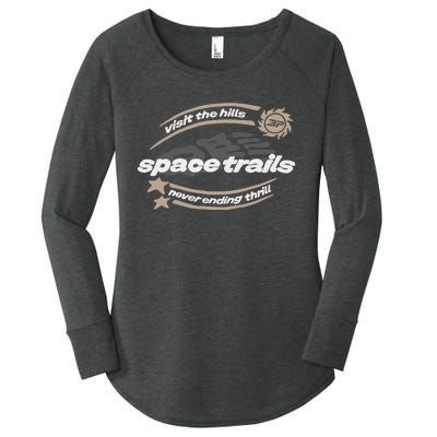 Broken Planet Visit The Hills Space Trails Never Ending Thrill Women's Perfect Tri Tunic Long Sleeve Shirt