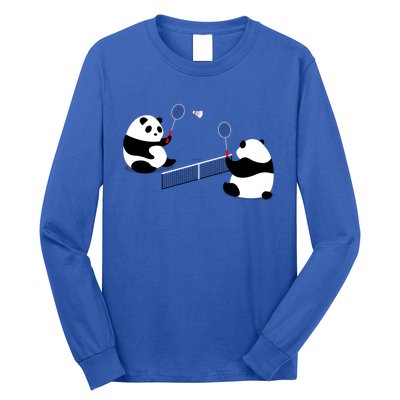 Badminton Panda Volley Gift Long Sleeve Shirt