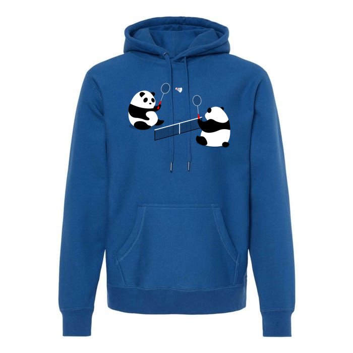 Badminton Panda Volley Gift Premium Hoodie