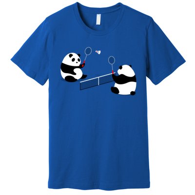 Badminton Panda Volley Gift Premium T-Shirt