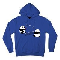 Badminton Panda Volley Gift Tall Hoodie