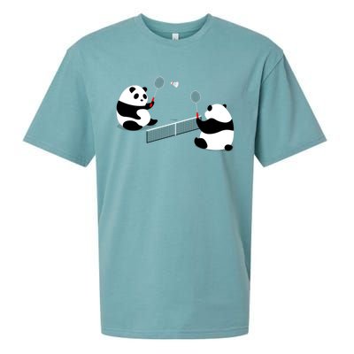 Badminton Panda Volley Gift Sueded Cloud Jersey T-Shirt