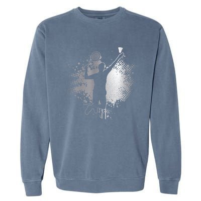 Badminton Player Vintage Badminton Great Gift Garment-Dyed Sweatshirt