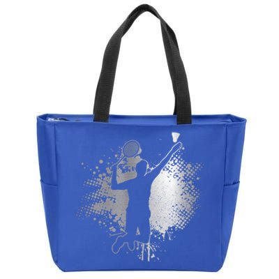 Badminton Player Vintage Badminton Great Gift Zip Tote Bag