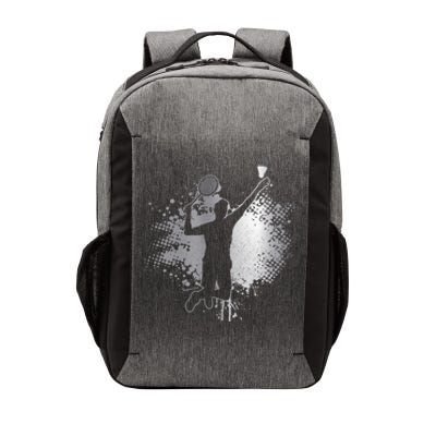 Badminton Player Vintage Badminton Great Gift Vector Backpack