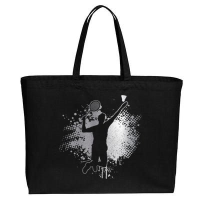 Badminton Player Vintage Badminton Great Gift Cotton Canvas Jumbo Tote