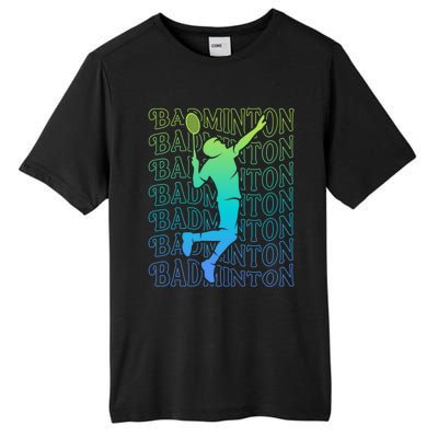 Badminton Player Vintage Badminton Meaningful Gift Tall Fusion ChromaSoft Performance T-Shirt