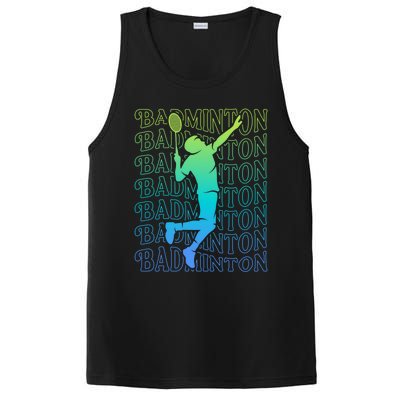 Badminton Player Vintage Badminton Meaningful Gift PosiCharge Competitor Tank