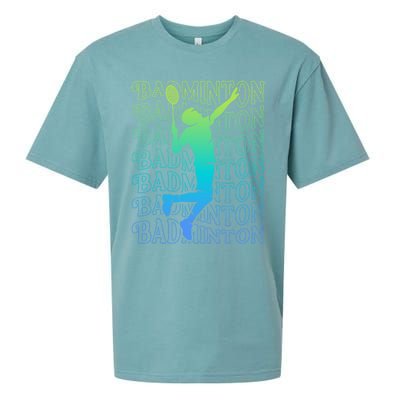 Badminton Player Vintage Badminton Meaningful Gift Sueded Cloud Jersey T-Shirt