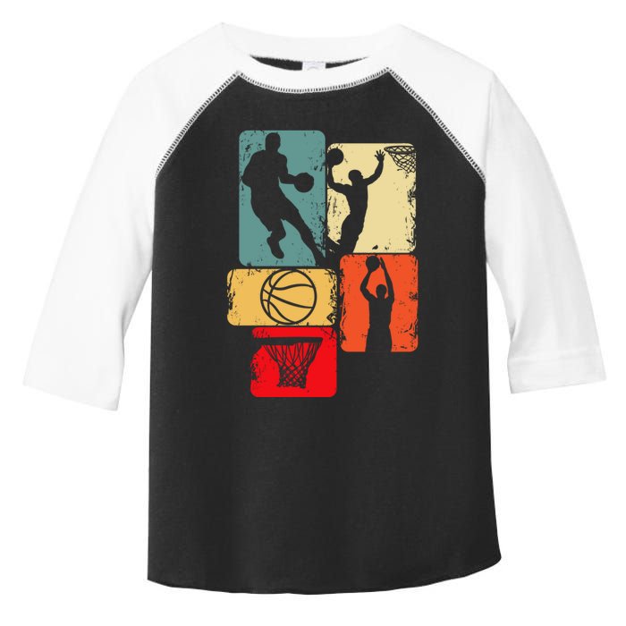 Basketball Player Vintage Retro Toddler Fine Jersey T-Shirt