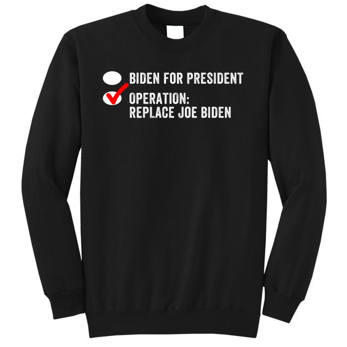 Ballot Paper Voting Replace Biden Replace Joe Biden Protrump Political Apparel Tall Sweatshirt