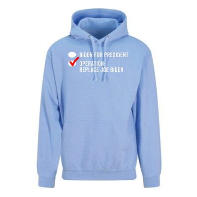 Ballot Paper Voting Replace Biden Replace Joe Biden Protrump Political Apparel Unisex Surf Hoodie