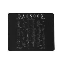 Bassoon Player Vintage Patent Bassoonist Drawing Print Mousepad