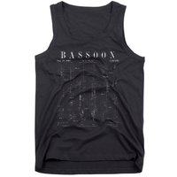 Bassoon Player Vintage Patent Bassoonist Drawing Print Tank Top