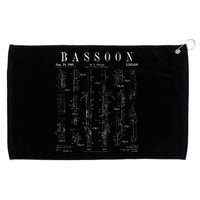 Bassoon Player Vintage Patent Bassoonist Drawing Print Grommeted Golf Towel