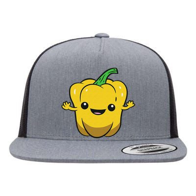 Bell Pepper Vegetable Love Bell Peppers Flat Bill Trucker Hat