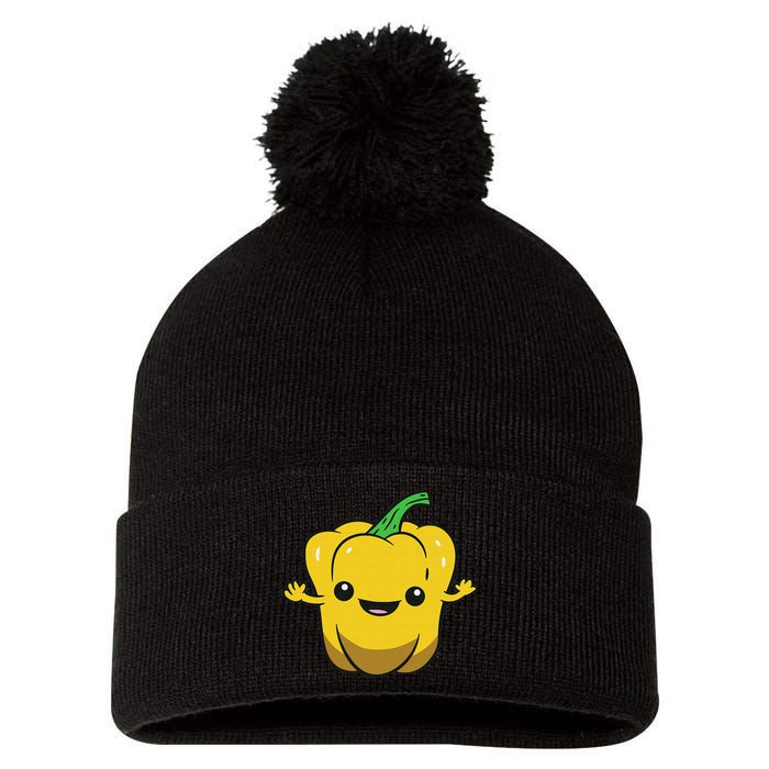 Bell Pepper Vegetable Love Bell Peppers Pom Pom 12in Knit Beanie