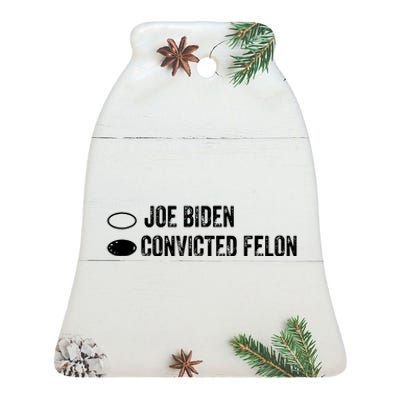 Ballot Paper Voting For Trump Ceramic Bell Ornament