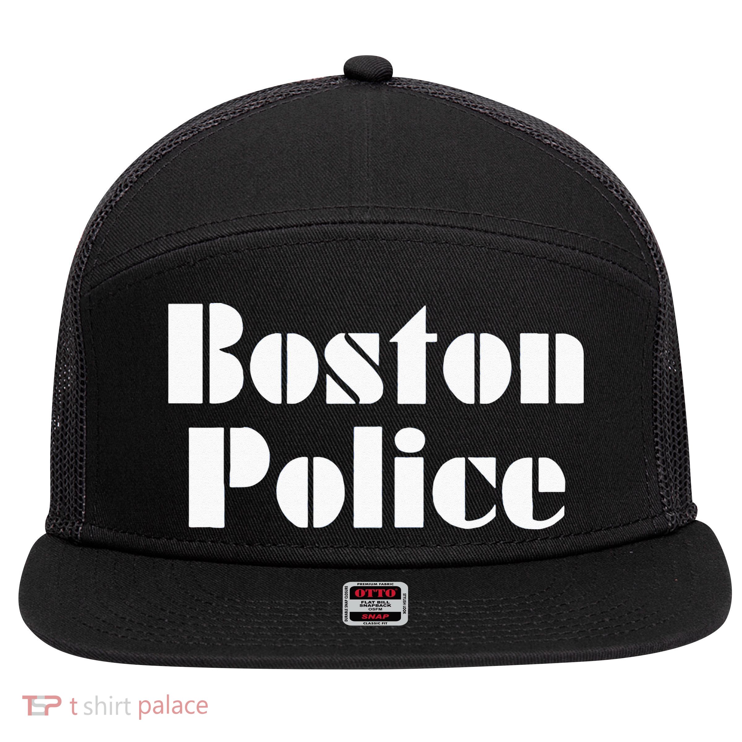 Boston Police Vintage BPD 7 Panel Mesh Trucker Snapback Hat