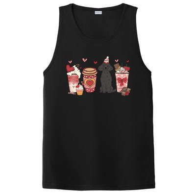 Black Poodle Valentines Day Dog Mom Coffee Lovers Gift PosiCharge Competitor Tank