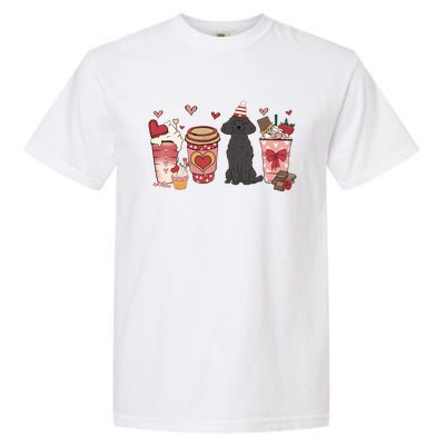 Black Poodle Valentines Day Dog Mom Coffee Lovers Gift Garment-Dyed Heavyweight T-Shirt