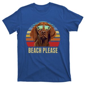 Beach Please Vizsla Dog Funny Summer Cool Gift T-Shirt