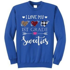 Buffalo Plaid Valentines Day 1st Grade Teacher Gift Sweatshirt