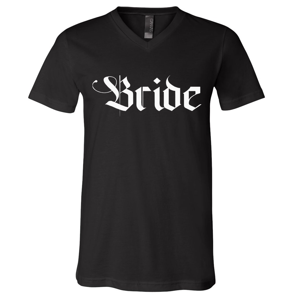 Bachelorette Party Wedding Honeymoon New Goth Bride V-Neck T-Shirt