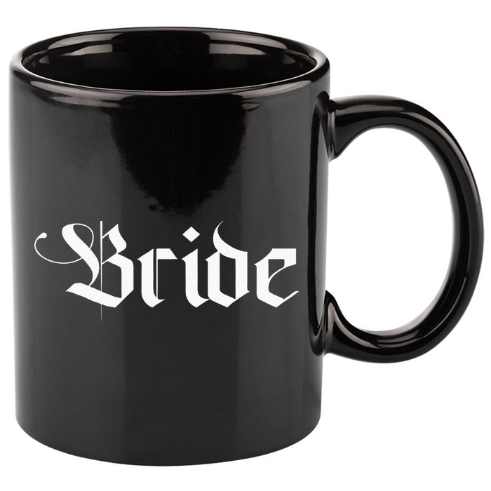 Bachelorette Party Wedding Honeymoon New Goth Bride 11oz C Handle Ceramic Mug