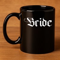 Bachelorette Party Wedding Honeymoon New Goth Bride 11oz C Handle Ceramic Mug