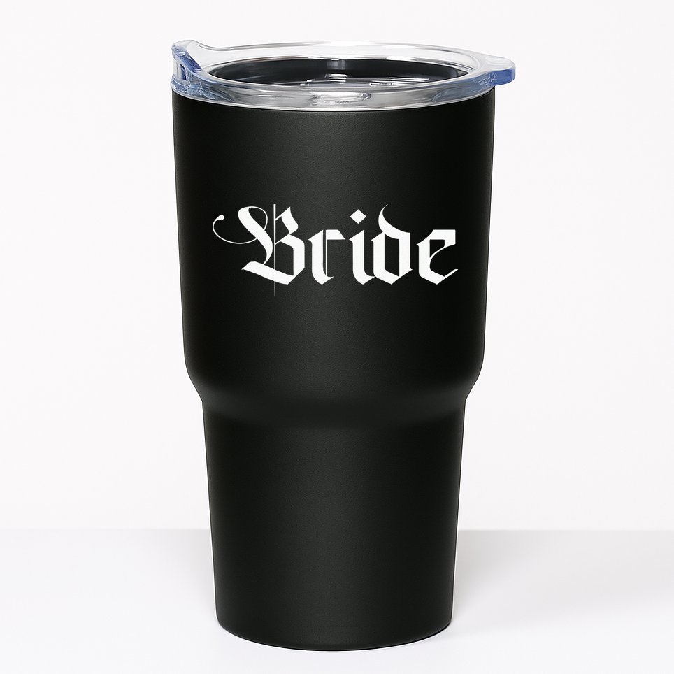 Bachelorette Party Wedding Honeymoon New Goth Bride Tumbler