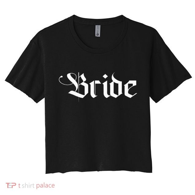 Bachelorette Party Wedding Honeymoon New Goth Bride Crop Top